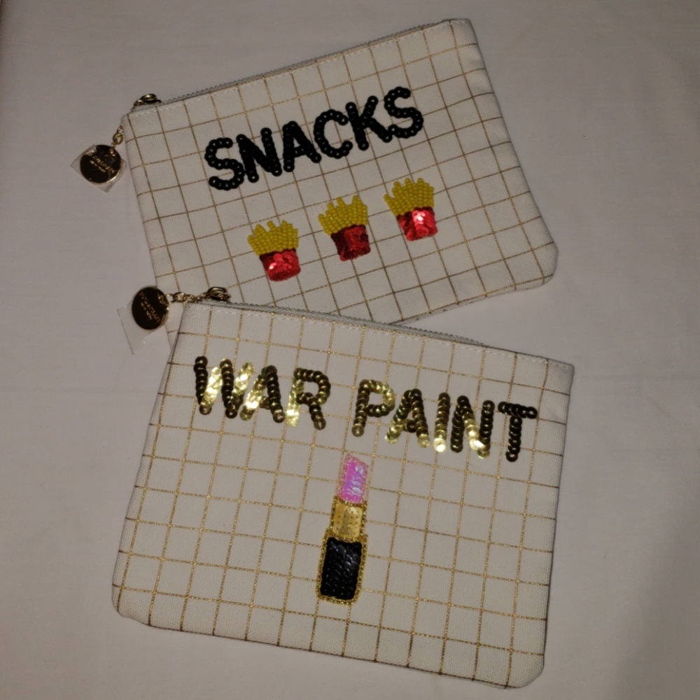 😍 Bow & Drape WAR PAINT/SNACKS SEQUIN BAGS